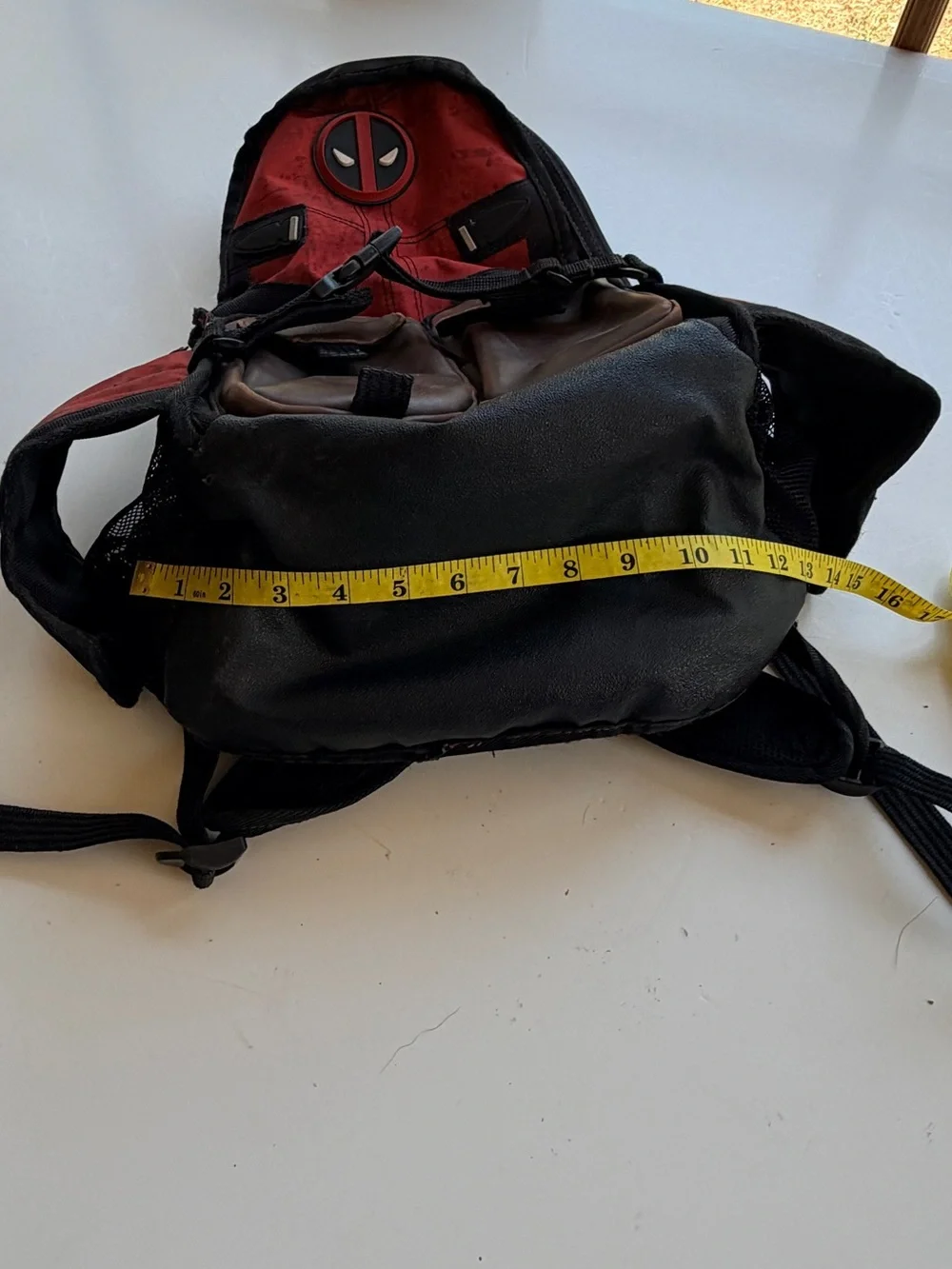 Marvel Deadpool Tactical Backpack FAIR CONDITION Large Bookbag Adjustable Straps